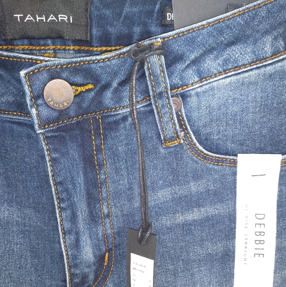 Women's Tahari Mid-Rise Straight Jeans - Picture 7 of 16